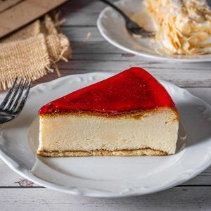 Queso y frambuesa